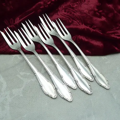 Wellner 398 Mozart 6 Kuchengabeln 90 versilbert