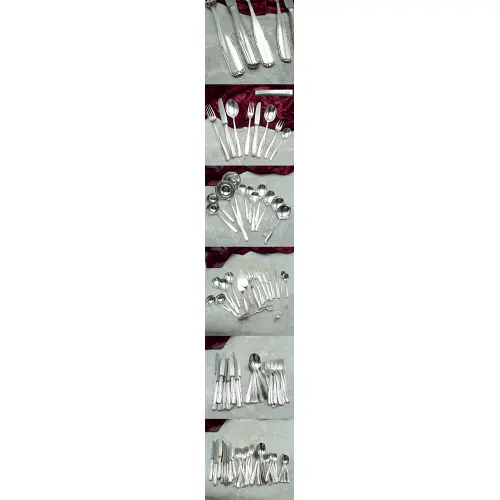 Wellner barockes Silberbesteck 12 Personen + Vorleger 90 versilbert