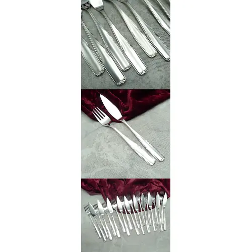 Wellner barockes Fischbesteck 10 Personen 90 versilbert Wellner barockes Fischbesteck 10 Personen 90 versilbert