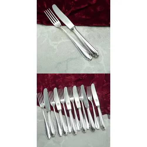 Bruckmann 690 Lieselotte Dessertbesteck 6 Personen 90 versilbert Bruckmann 690 Lieselotte Dessertbesteck 6 Personen 90 versilbert