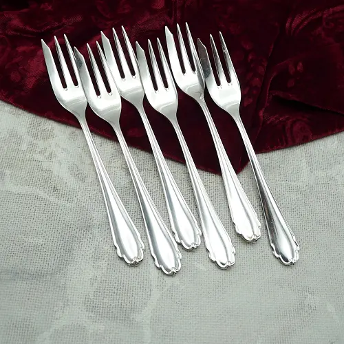 Bruckmann 690 Lieselotte 6 Kuchengabeln 90 versilbert Bruckmann 690 Lieselotte 6 Kuchengabeln 90 versilbert