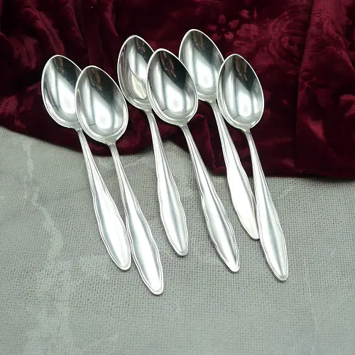 WMF 1500 Chippendale 6 Kaffeelöffel 90 versilbert