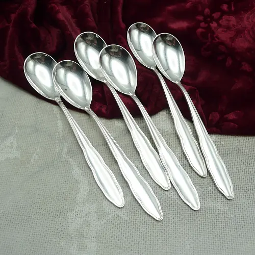 WMF 1500 Chippendale 6 Eislöffel 13,2cm 90 versilbert