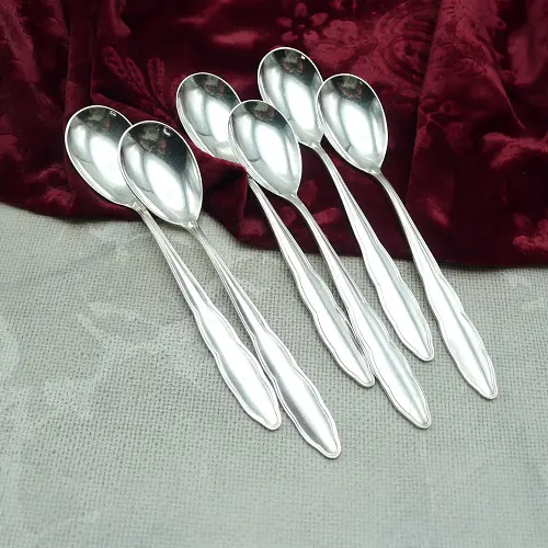 WMF 1500 Chippendale 6 Eislöffel 13,2cm 90 versilbert