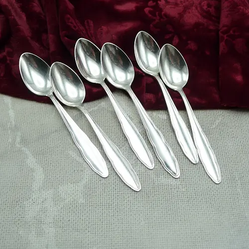 WMF 1500 Chippendale 6 Mokkalöffel 10,7cm 90 versilbert