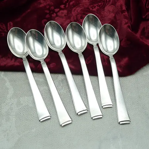 WMF 2500 Art Deco 6 Kaffeelöffel 90 versilbert WMF 2500 Art Deco 6 Kaffeelöffel 90 versilbert