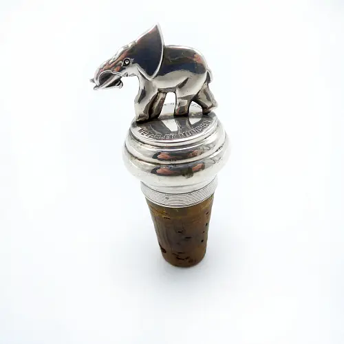 Flaschenverschluss Elefant Metzler München versilbert