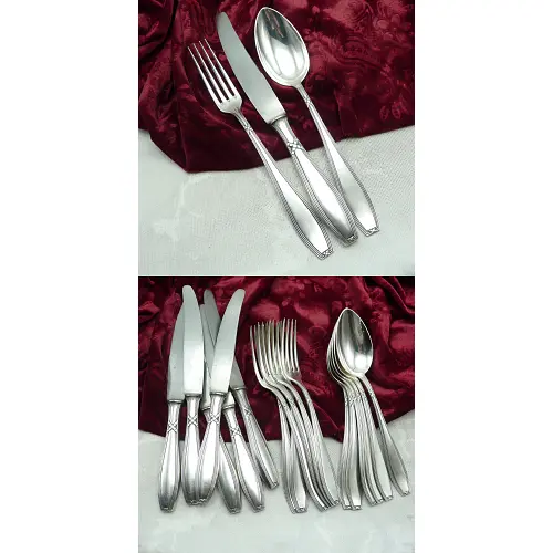 OKA 108 Kreuzband Tafelbesteck 6 Personen 60 versilbert