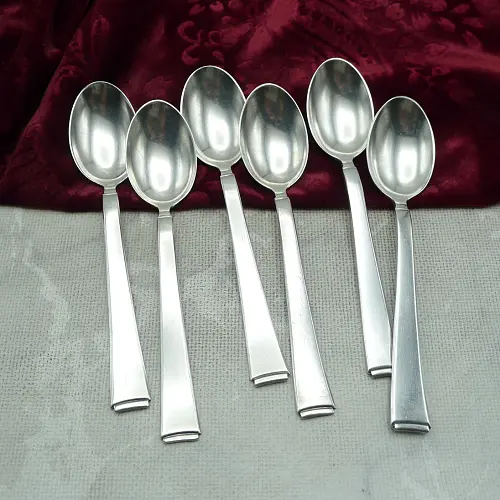 WMF 2500 Art Deco 6 Kaffeelöffel 90 versilbert WMF 2500 Art Deco 6 Kaffeelöffel 90 versilbert
