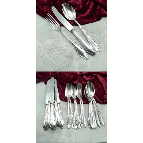 Wellner 398 Mozart Tafelbesteck 6 Personen 90 versilbert