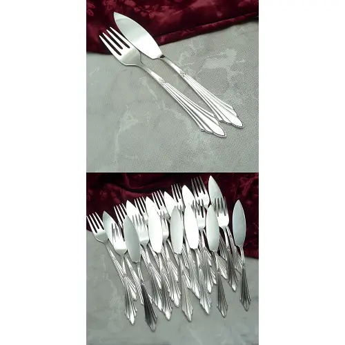 WMF 900 Fächer Fischbesteck 12 Personen 90 versilbert