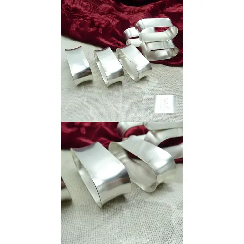 WMF New York 6 Serviettenringe versilbert