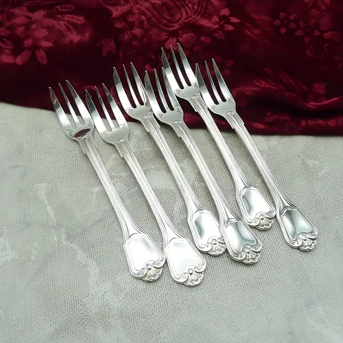 Christofle Port Royale 6 Kuchengabeln versilbert