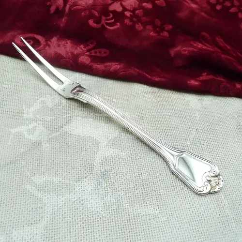 Christofle Port Royale Fleischgabel versilbert
