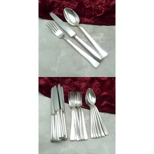 OKA 133 Art Deco Tafelbesteck 6 Personen 90 versilbert