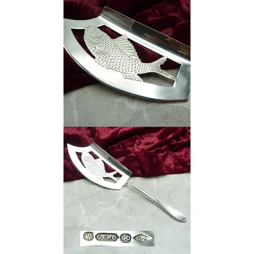 Gero Art Deco Fischheber 28,1cm 90 versilbert