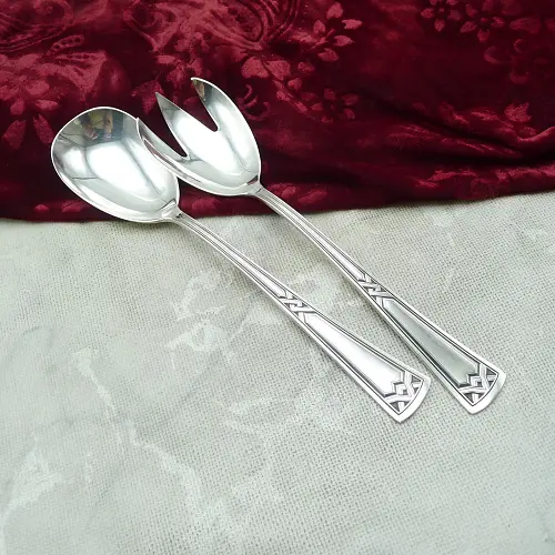 Erbe Ideal Jugendstil Salatbesteck versilbert