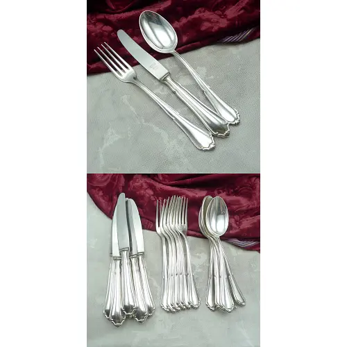 BSF 102 Margerit Menübesteck 6 Personen 90 versilbert