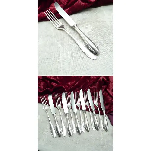 WMF 2200 Dessertbesteck 6 Personen 90 versilbert