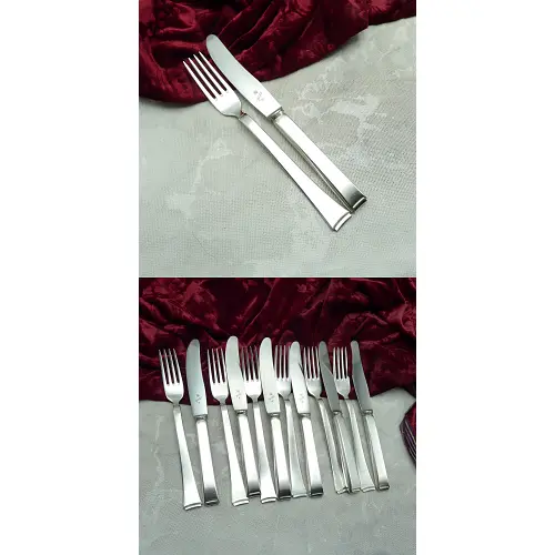 WMF 2500 Art Deco Dessertbesteck 6 Personen 90 versilbert