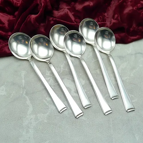 WMF 2500 Art Deco 6 Tassenlöffel 16,7cm 90 versilbert