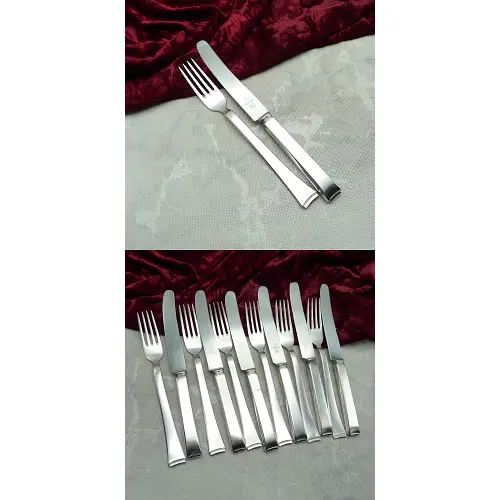 WMF 2500 Art Deco Dessertbesteck 6 Personen 90 versilbert