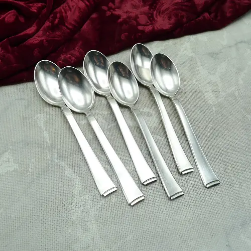 WMF 2500 Art Deco 6 Kaffeelöffel 90 versilbert