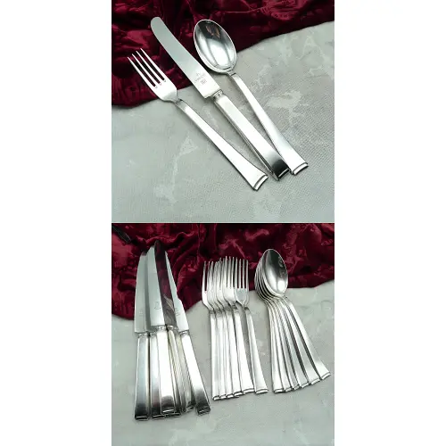 WMF 2500 Art Deco Tafelbesteck 6 Personen 90 versilbert