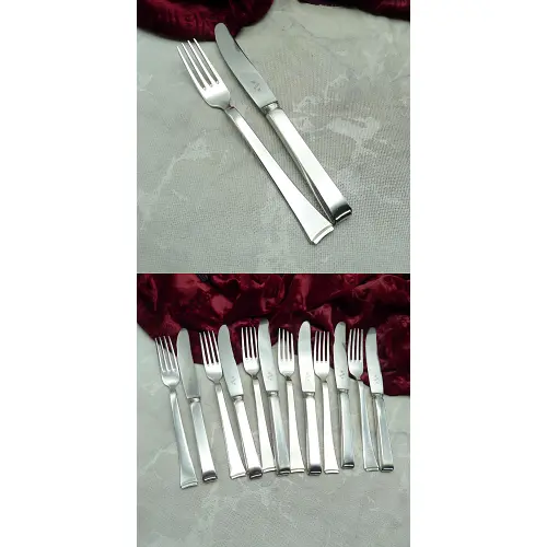 WMF 2500 Art Deco Dessertbesteck 6 Personen 90 versilbert