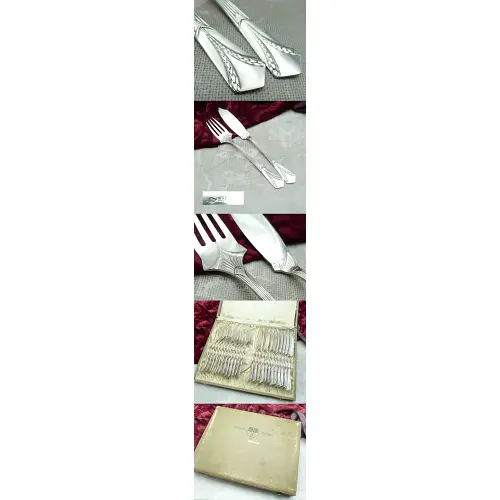 WMF 26 Empire Fischbesteck 12 Personen I/O versilbert