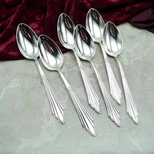 WMF 900 Fächer 6 Dessertlöffel 18,4cm 90 versilbert