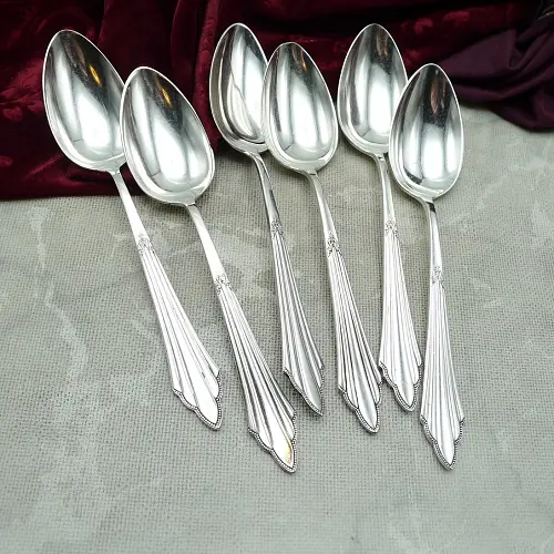 WMF 900 Fächer 6 Dessertlöffel 18,4cm 90 versilbert