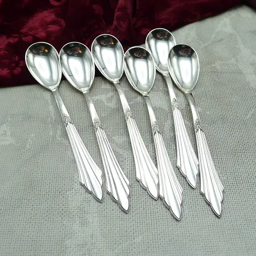 WMF 900 Fächer 6 Eislöffel 13,1cm versilbert