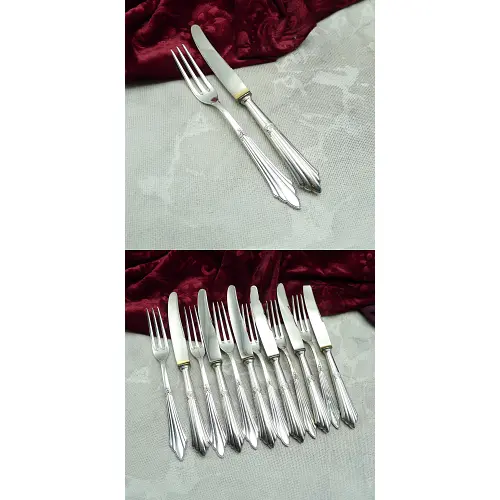 WMF 900 Fächer Obstbesteck 6 Personen 90 versilbert