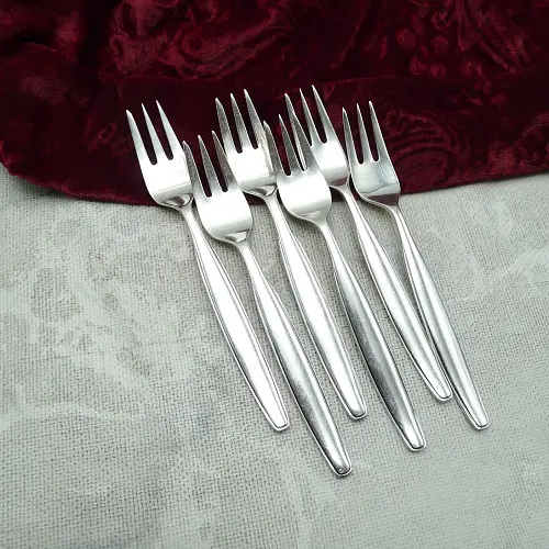 Robbe & Berking Mercedes 6 Kuchengabeln 90 versilbert