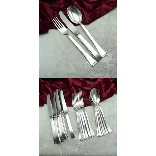 WMF 2500 Art Deco Menübesteck 6 Personen 90 versilbert