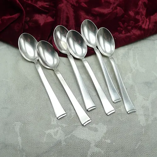 WMF 2500 Art Deco 6 Kaffeelöffel 90 versilbert