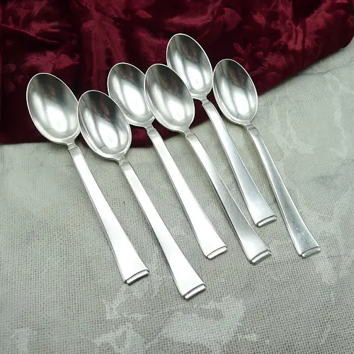 WMF 2500 Art Deco 6 Kaffeelöffel 90 versilbert