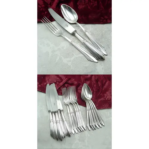 WMF 900 Fächer Tafelbesteck 6 Personen 90 versilbert