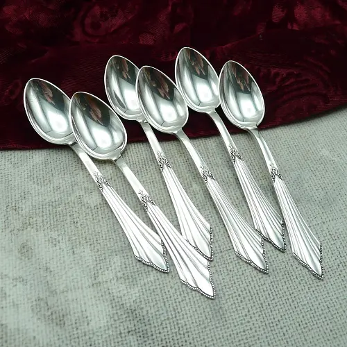 WMF 900 Fächer 6 Mokkalöffel 10,8cm 90 versilbert