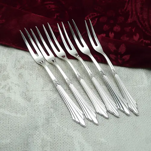 WMF 900 Fächer 6 Cocktailgabeln 13,4cm 90 versilbert