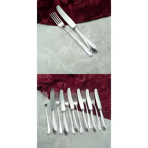 Bruckmann 690 Lieselotte Dessertbesteck 6 Personen 90 versilbert