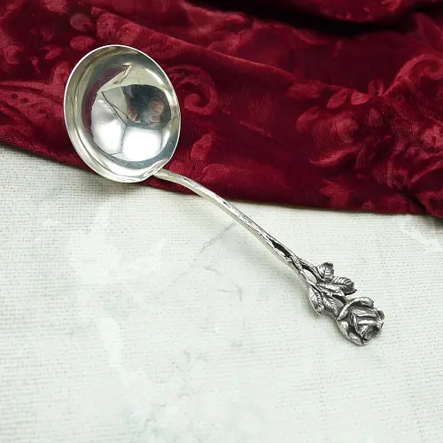 Hildesheimer Rose Rahmkelle 90 versilbert