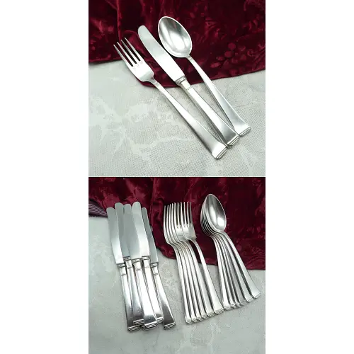 OKA 131 Art Deco Menübesteck 6 Personen 90 versilbert