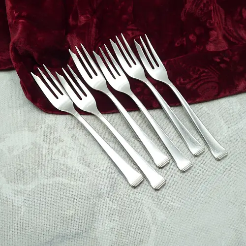 OKA 131 Art Deco 6 Kuchengabeln groß 90 versilbert