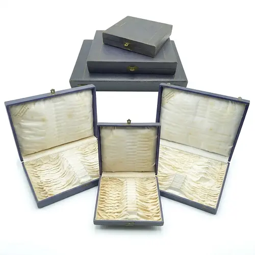 Besteckkasten Set leer 6 Personen alt 4 Stück