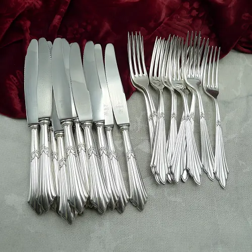 WMF 900 Fächer Dessertbesteck 12 Personen 90 versilbert