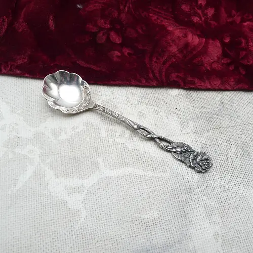 Hildesheimer Rose Zuckerlöffel 100 versilbert