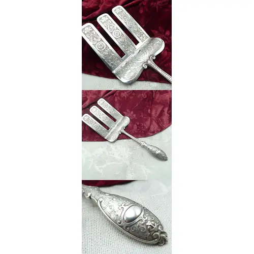 Henninger Spargelheber – Versilbert, reich ornamentiert
