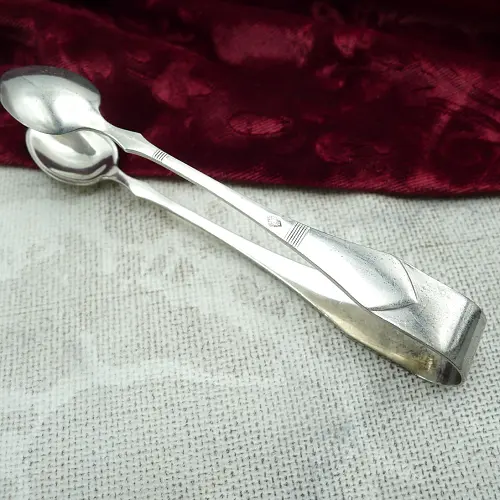 A. Krupp 6800 Jugendstil Zuckerzange versilbert